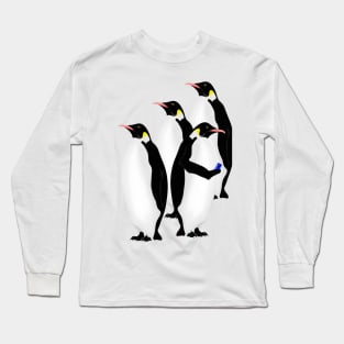 Penguin Using A Cell Phone Long Sleeve T-Shirt